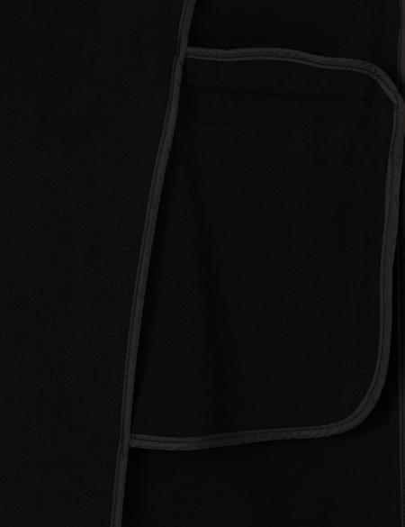 Siyah Regular Fit Kaşe Kaban - 50254212025