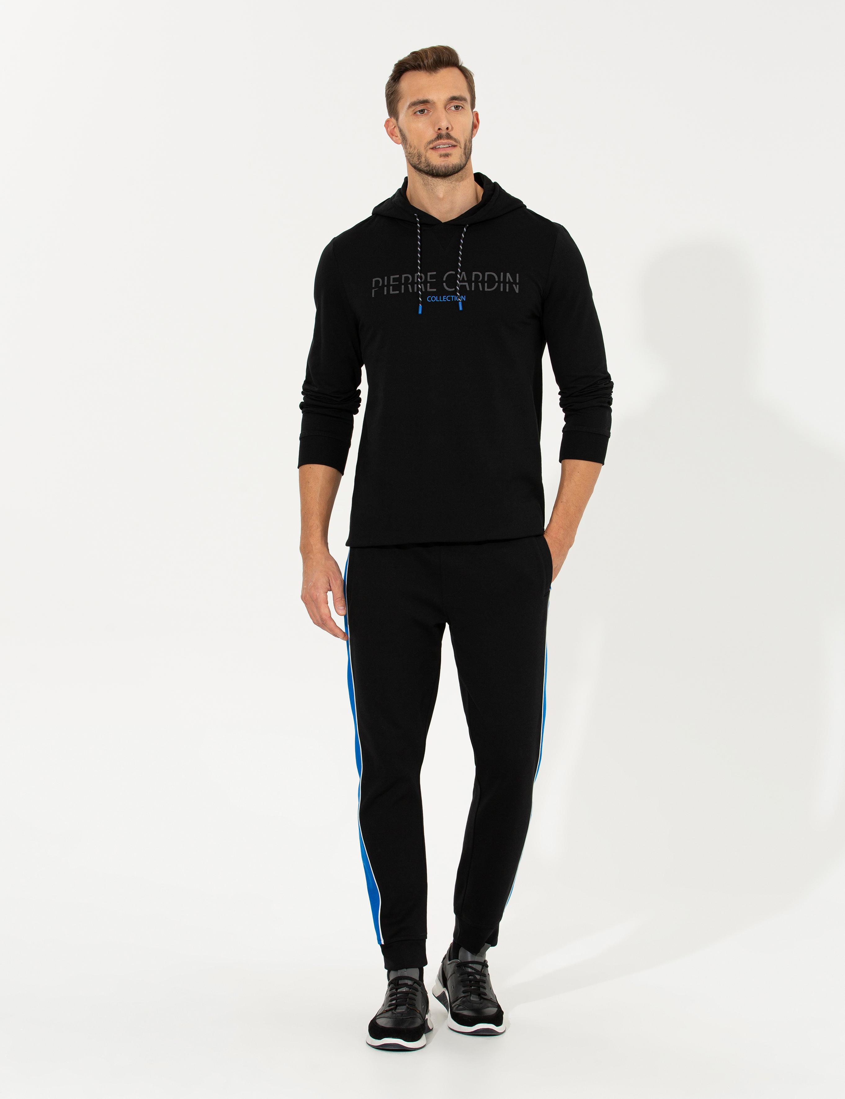 Siyah Kapüşonlu Sweatshirt