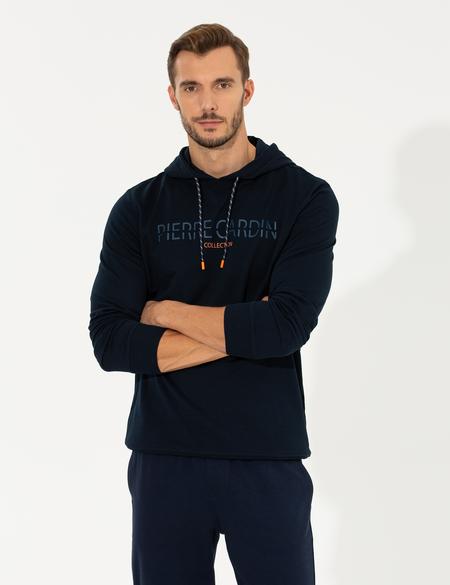 Lacivert Kapüşonlu Sweatshirt - 50257602036