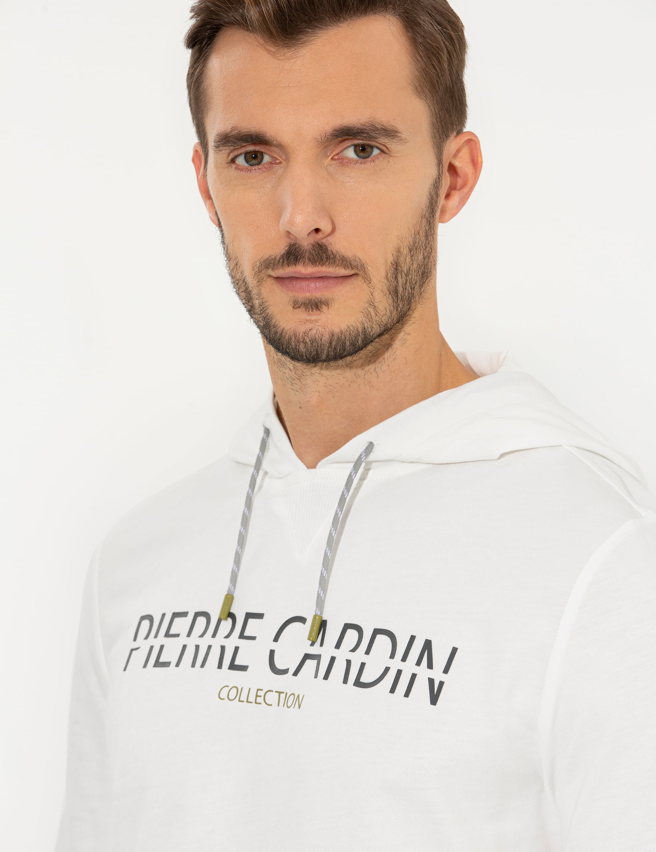 Ekru Kapüşonlu Sweatshirt