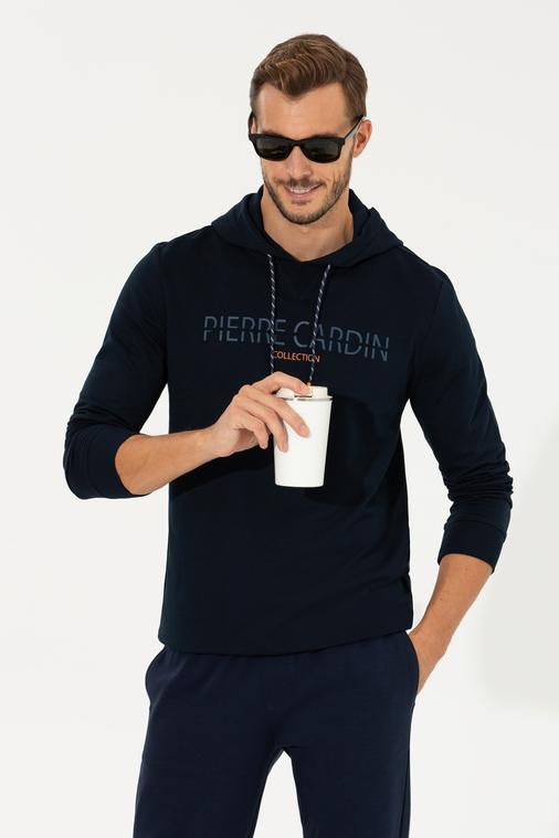 Lacivert Kapüşonlu Sweatshirt