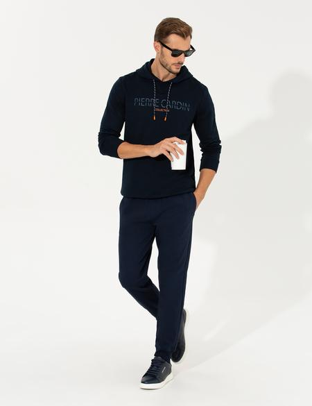 Lacivert Kapüşonlu Sweatshirt - 50257602036