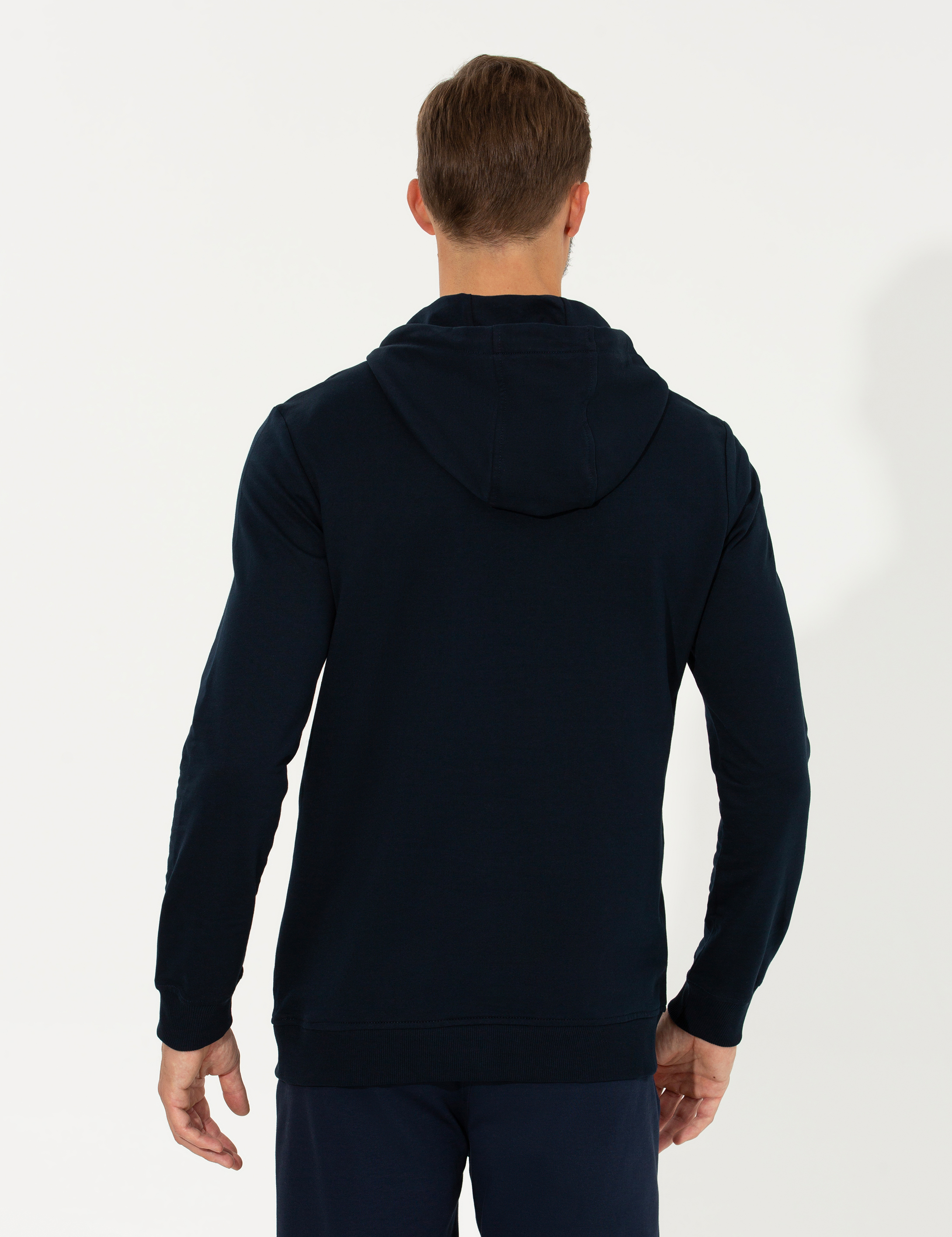 Lacivert Kapüşonlu Sweatshirt - Image 5