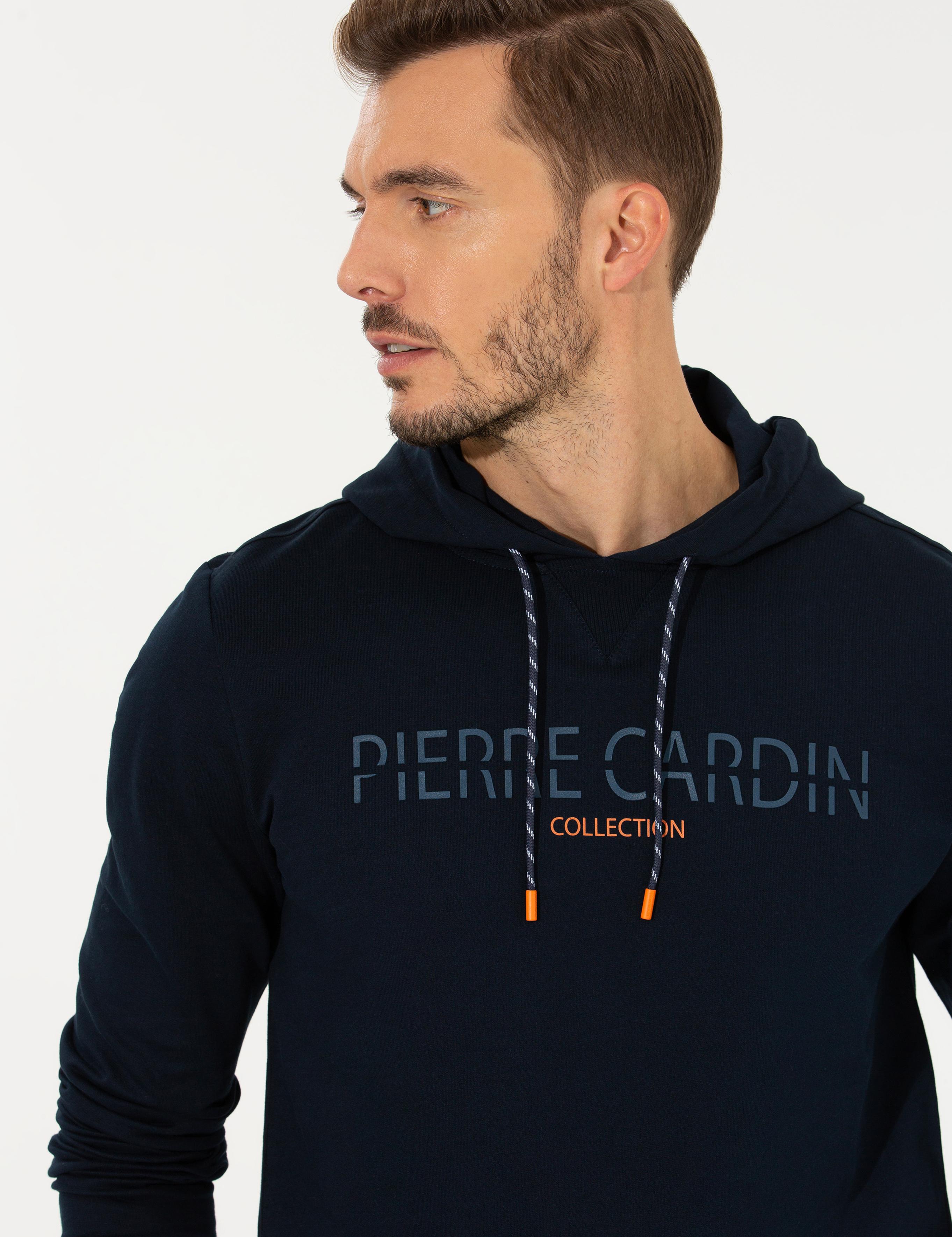 Lacivert Kapüşonlu Sweatshirt