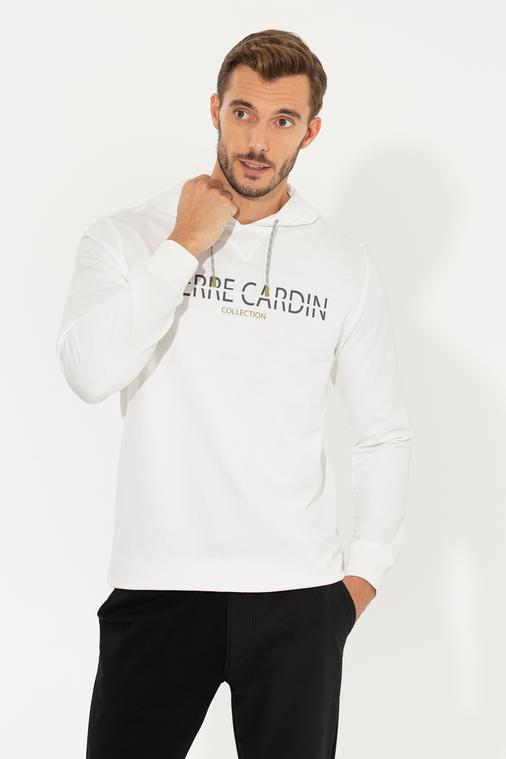 Ekru Kapüşonlu Sweatshirt