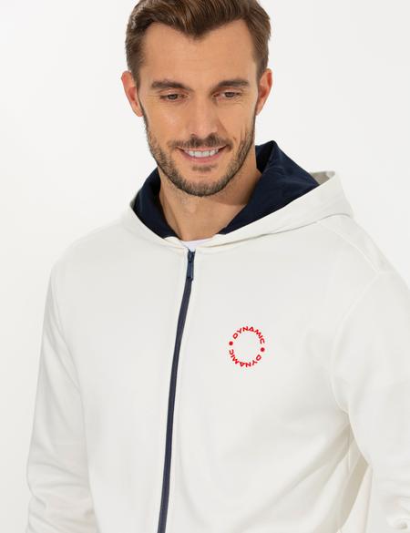Ekru Kapüşonlu Sweatshirt - 50258336031