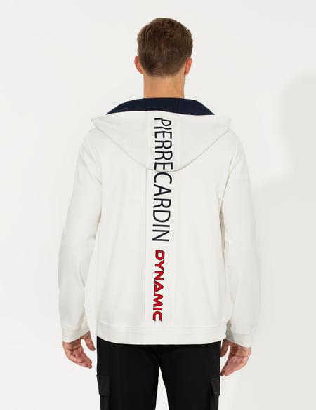 Ekru Kapüşonlu Sweatshirt - 50258336031