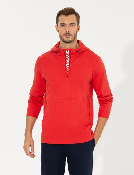 Kırmızı Kapüşonlu Sweatshirt - 50258522014
