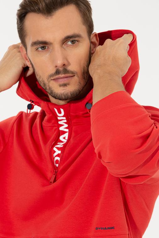 Kırmızı Kapüşonlu Sweatshirt