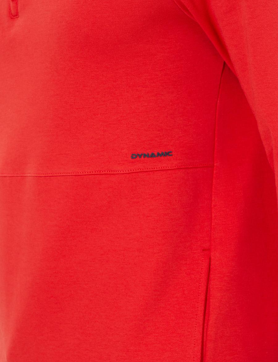 Kırmızı Kapüşonlu Sweatshirt