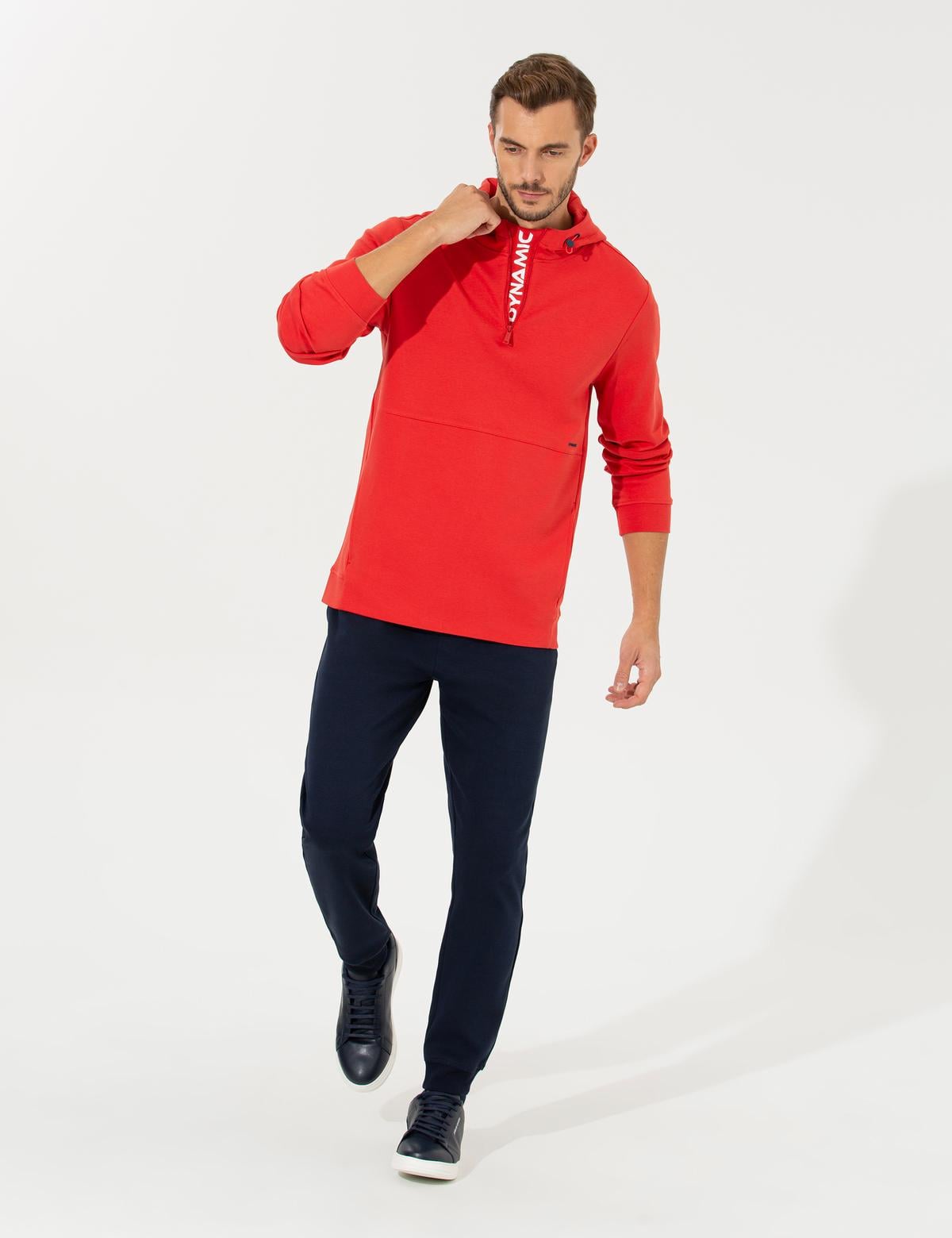 Kırmızı Kapüşonlu Sweatshirt - 50258522014