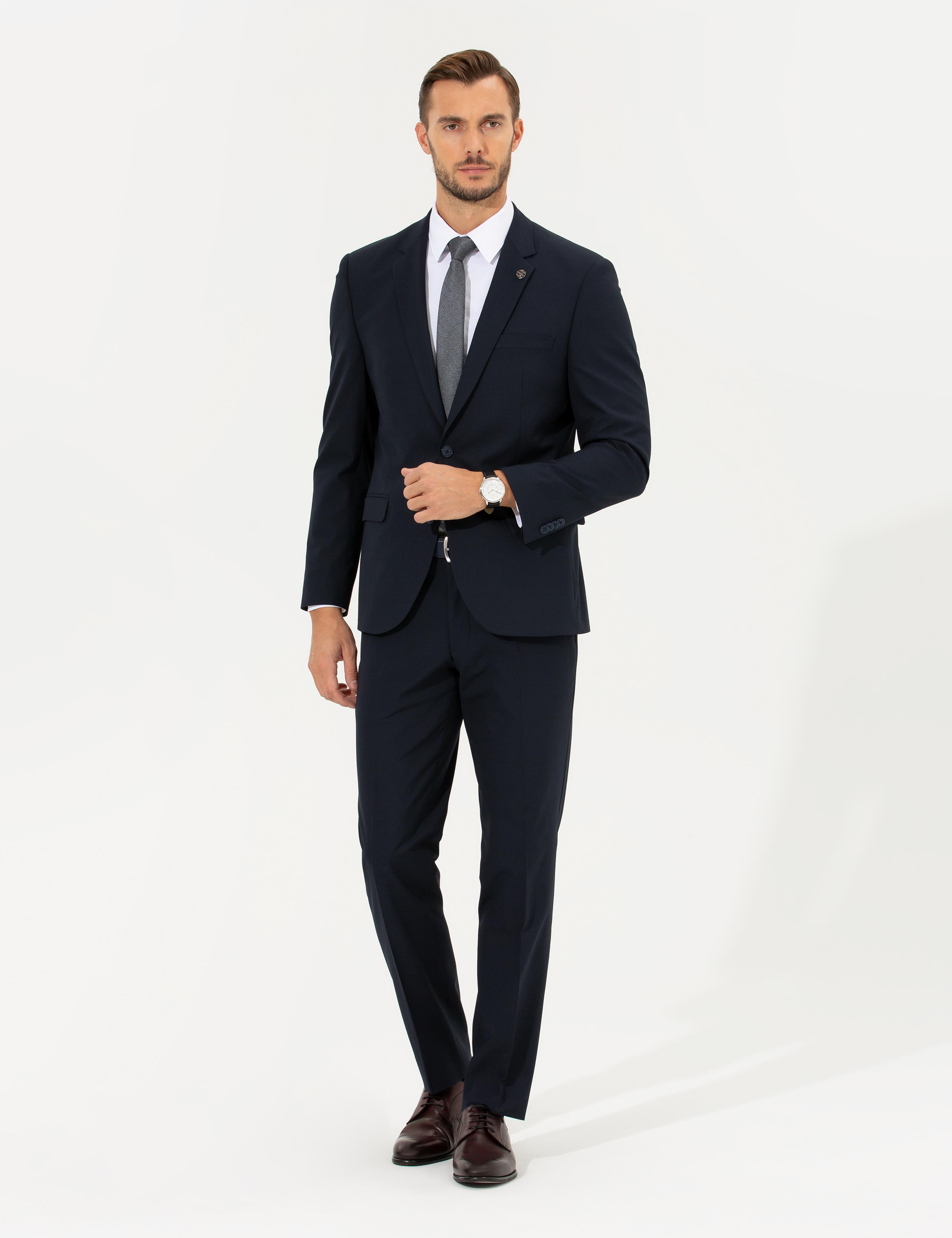 Lacivert Slim Fit Takım Elbise