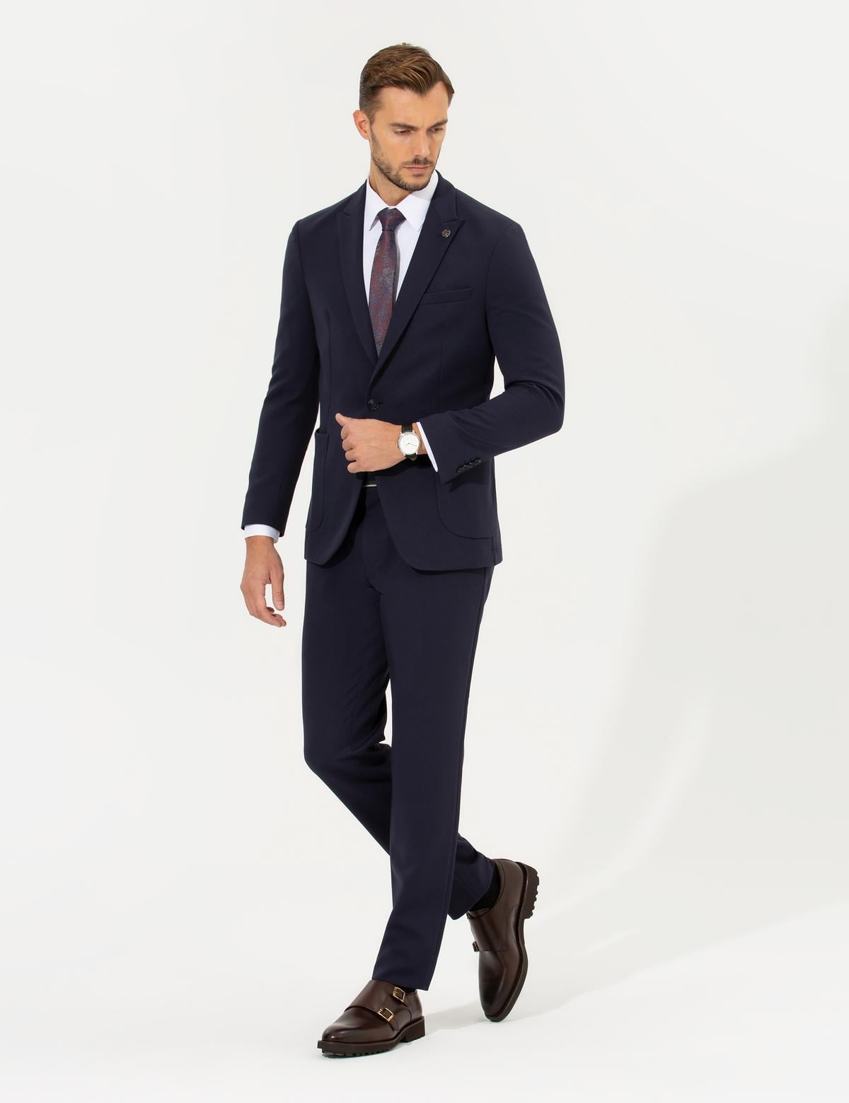 Lacivert Ex. Slim Fit Takım Elbise - 50261101041