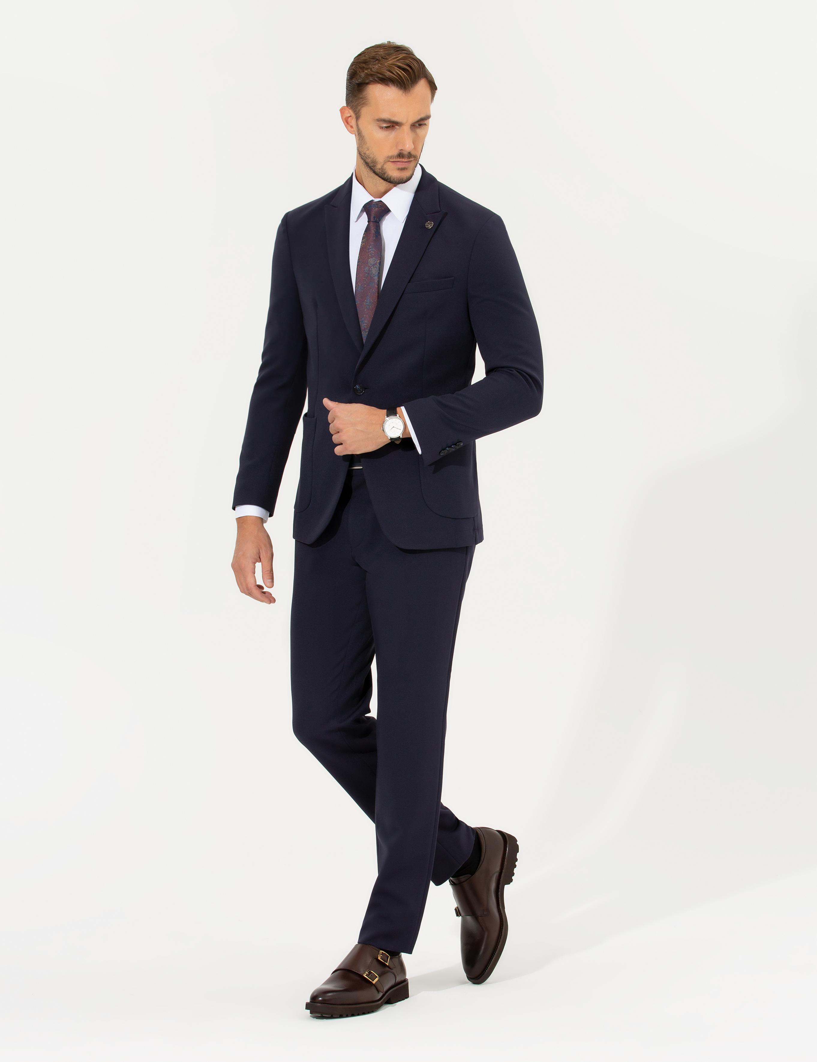 Lacivert Ex. Slim Fit Takım Elbise