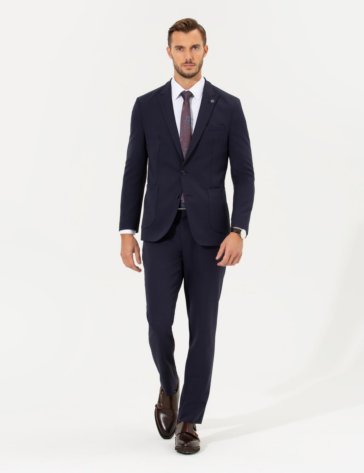 Lacivert Ex. Slim Fit Takım Elbise