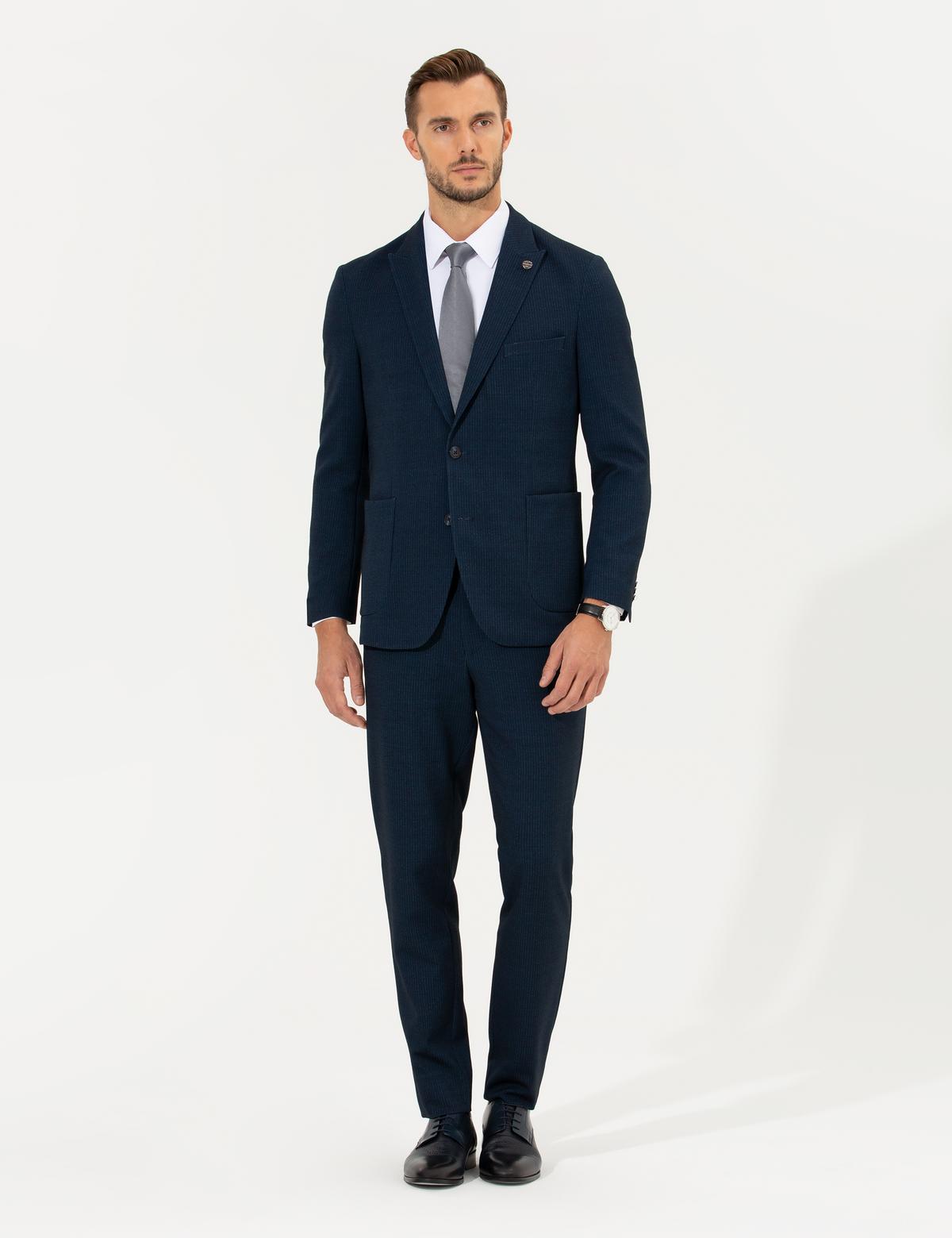 Lacivert Ex. Slim Fit Takım Elbise - 50257277056