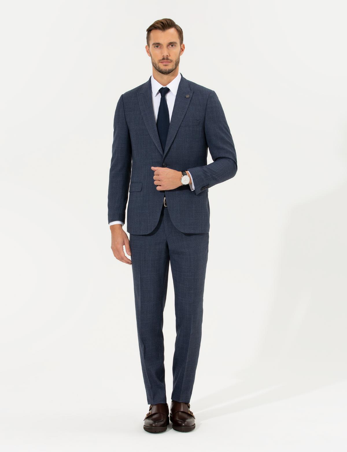 Lacivert Ex. Slim Fit Takım Elbise - 50256527041