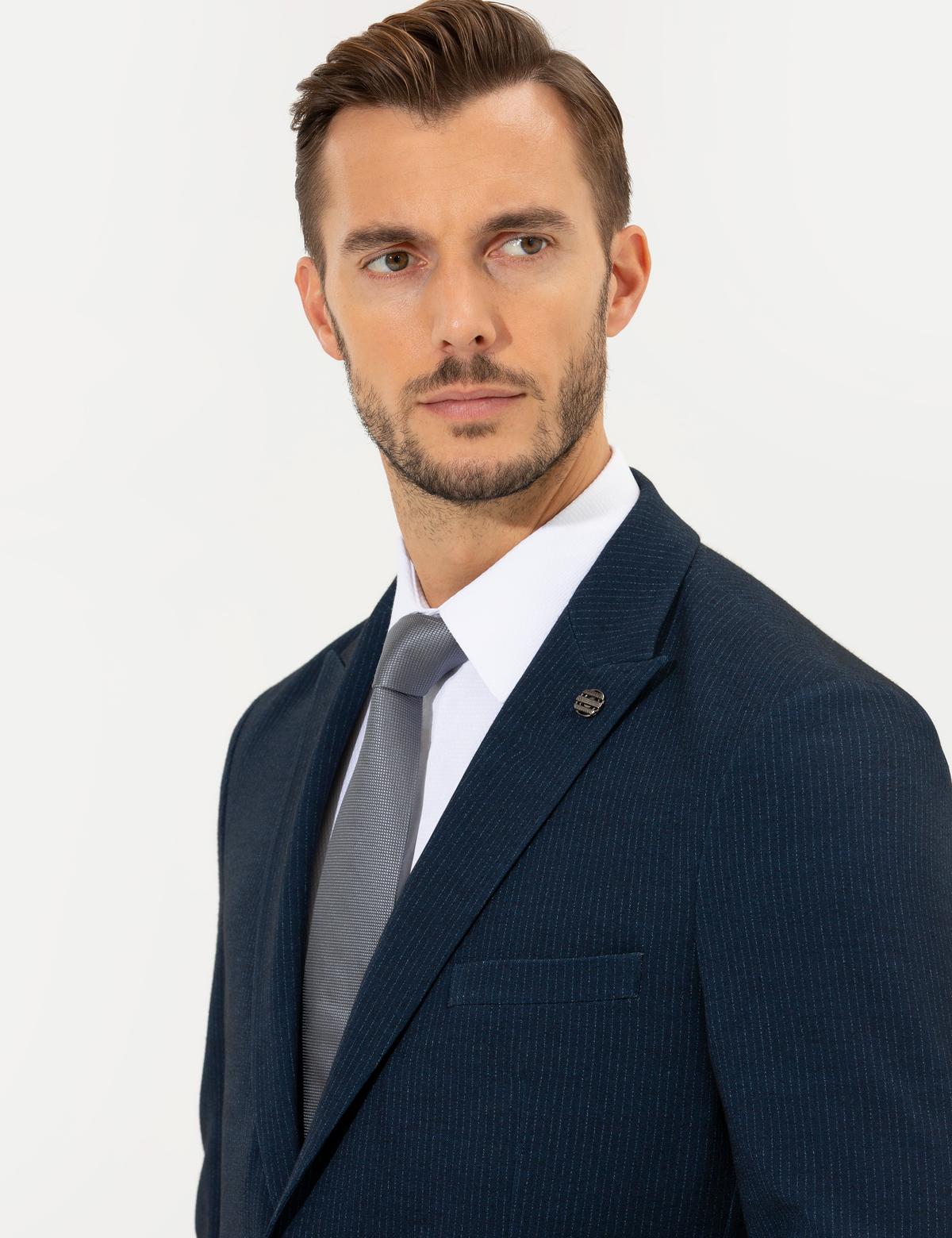 Lacivert Ex. Slim Fit Takım Elbise - 50257277056