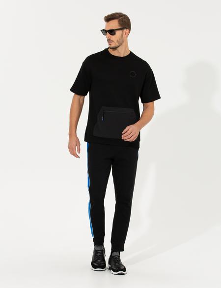 Siyah Regular Fit Bisiklet Yaka Tişört - 50258520003