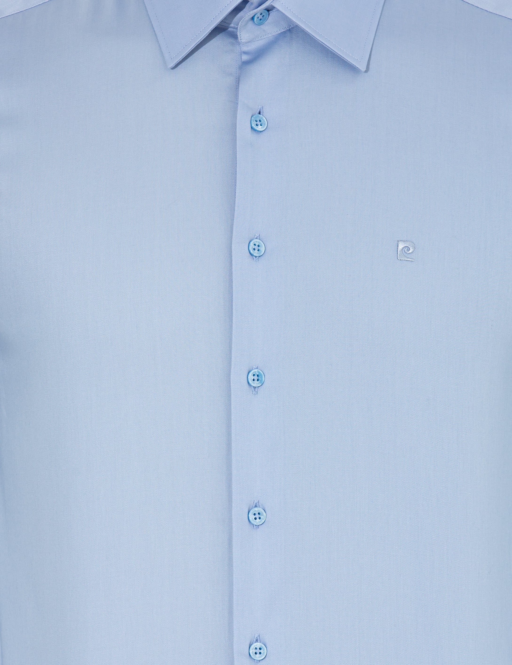 Koyu Mavi Slim Fit Uzun Kollu Klasik Gömlek - Image 6