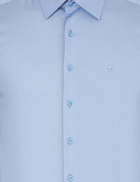 Koyu Mavi Slim Fit Uzun Kollu Klasik Gömlek - 50256437042