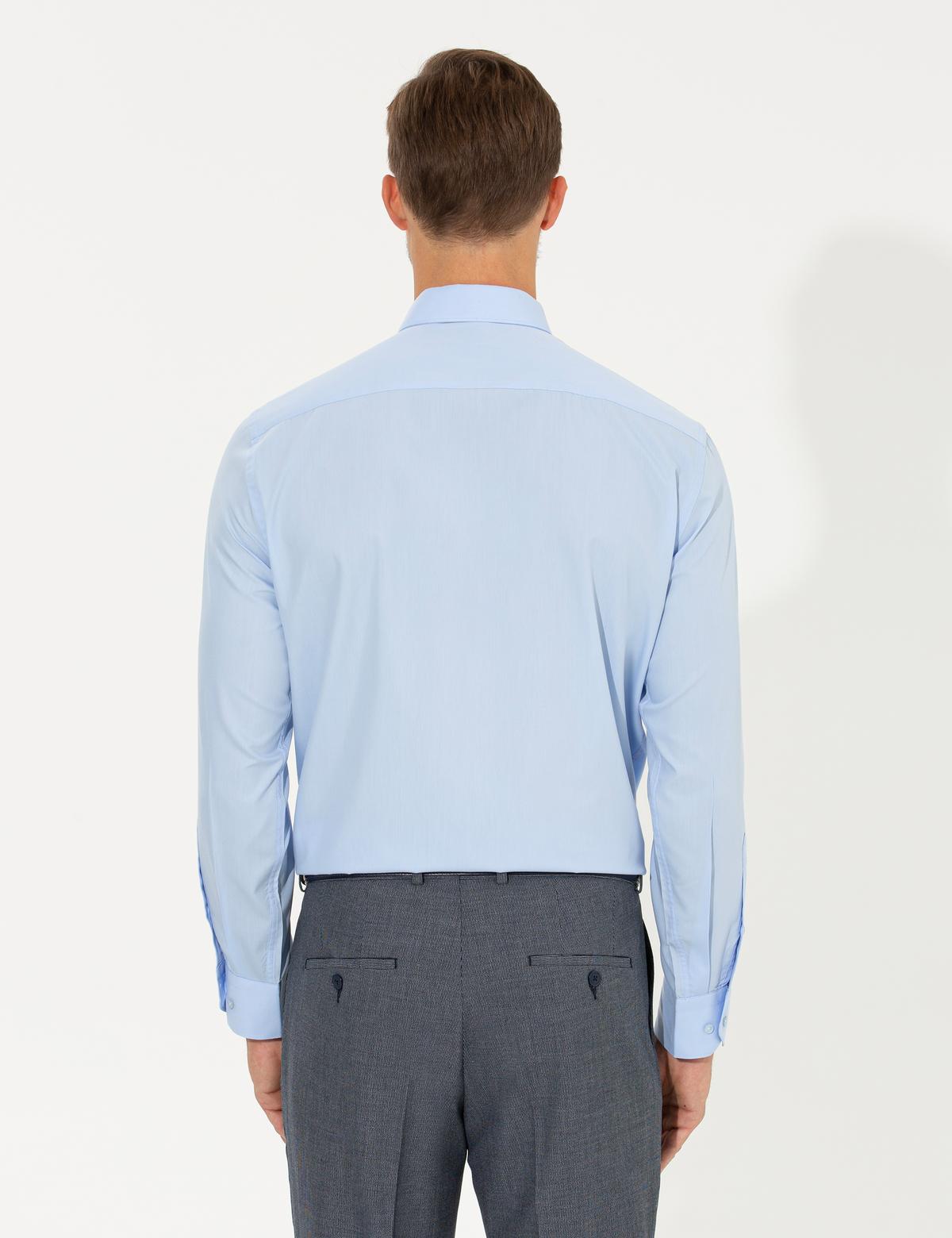 Açık Mavi Regular Fit Uzun Kollu Klasik Gömlek - 50255293006