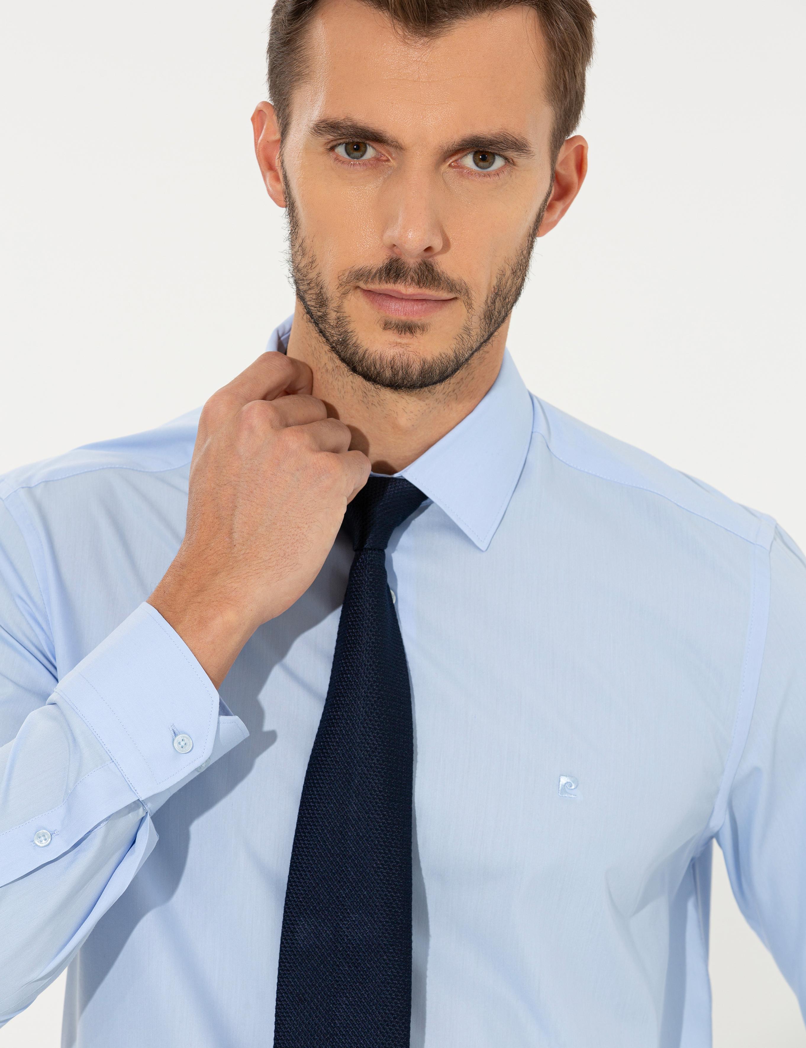 Açık Mavi Regular Fit Uzun Kollu Klasik Gömlek