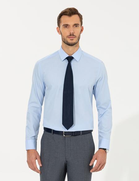 Açık Mavi Regular Fit Uzun Kollu Klasik Gömlek - 50255293006