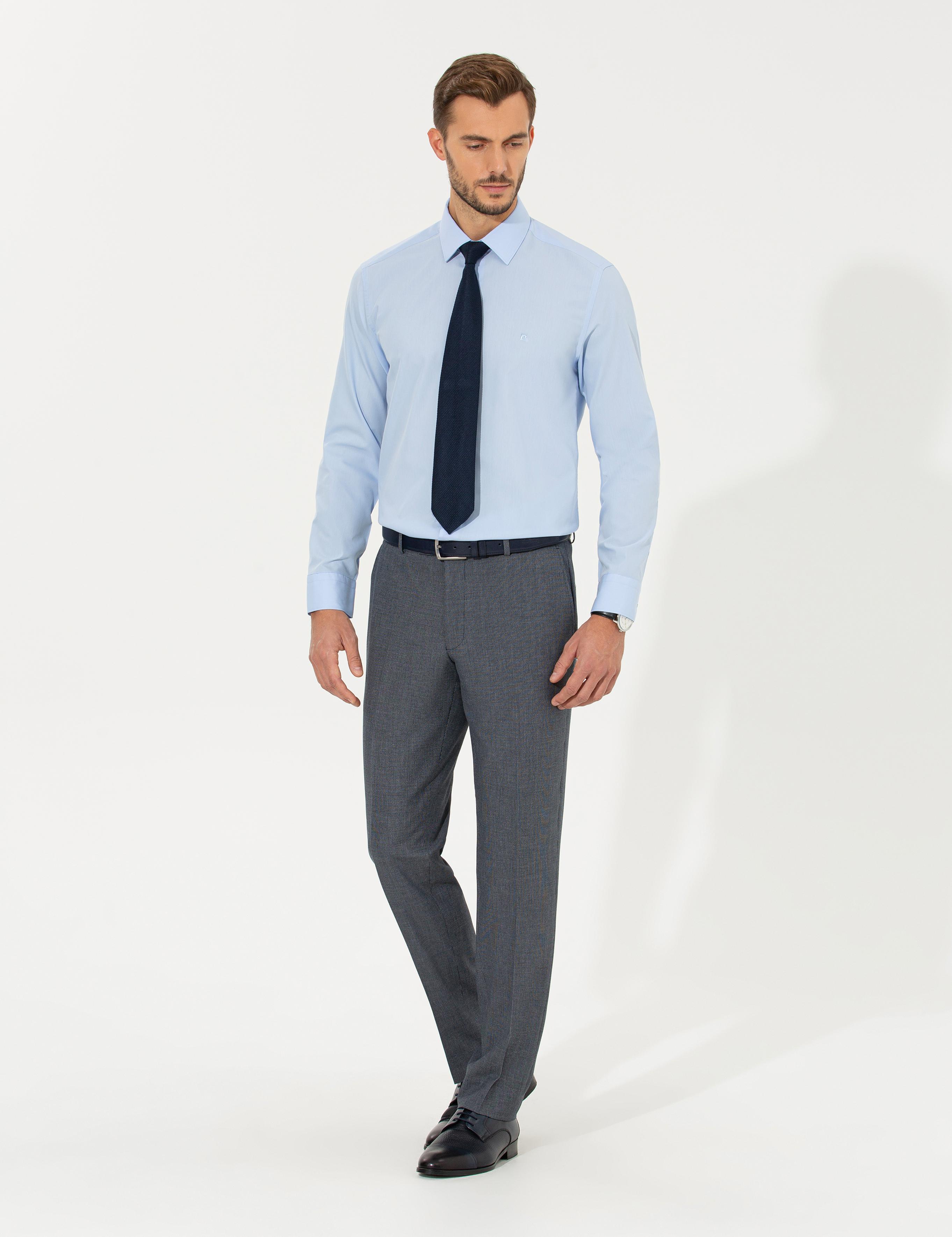 Açık Mavi Regular Fit Uzun Kollu Klasik Gömlek