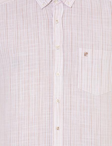 Bej Regular Fit Kısa Kollu Gömlek - 50252483007