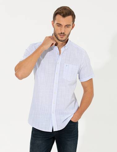 Mavi Regular Fit Kısa Kollu Gömlek