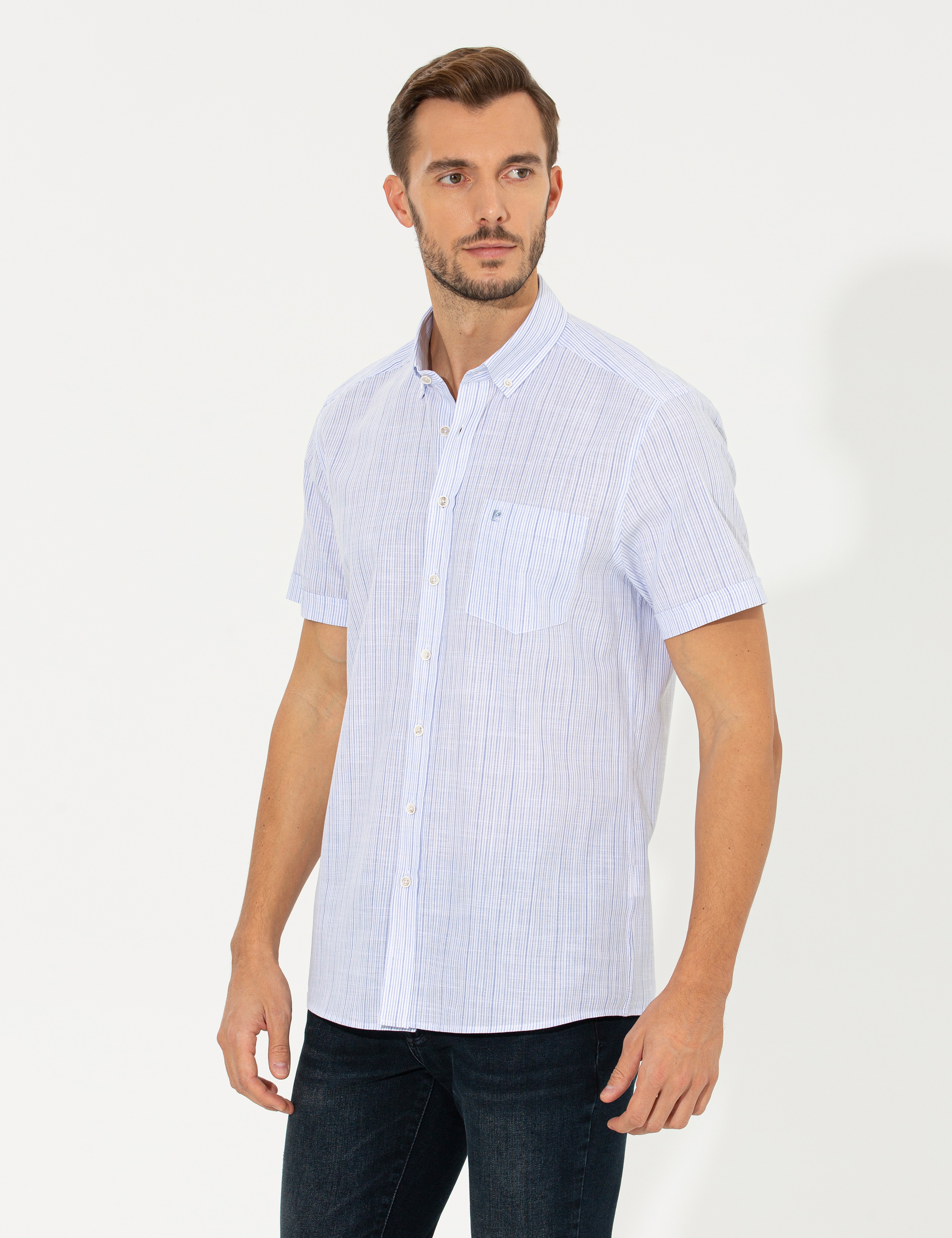 Mavi Regular Fit Kısa Kollu Gömlek