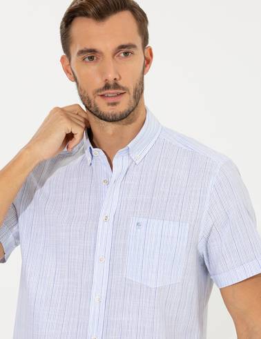 Mavi Regular Fit Kısa Kollu Gömlek