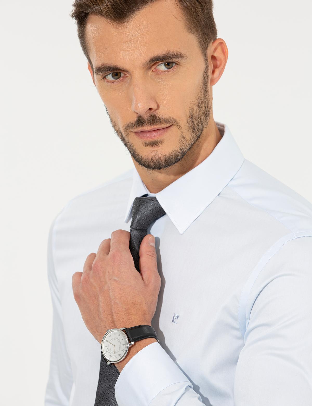 Açık Mavi Slim Fit Uzun Kollu Klasik Gömlek - 50256437010