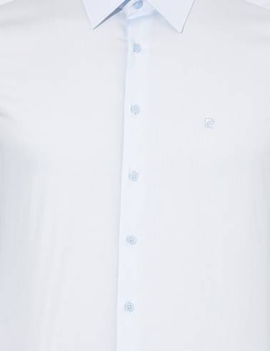 Açık Mavi Slim Fit Uzun Kollu Klasik Gömlek