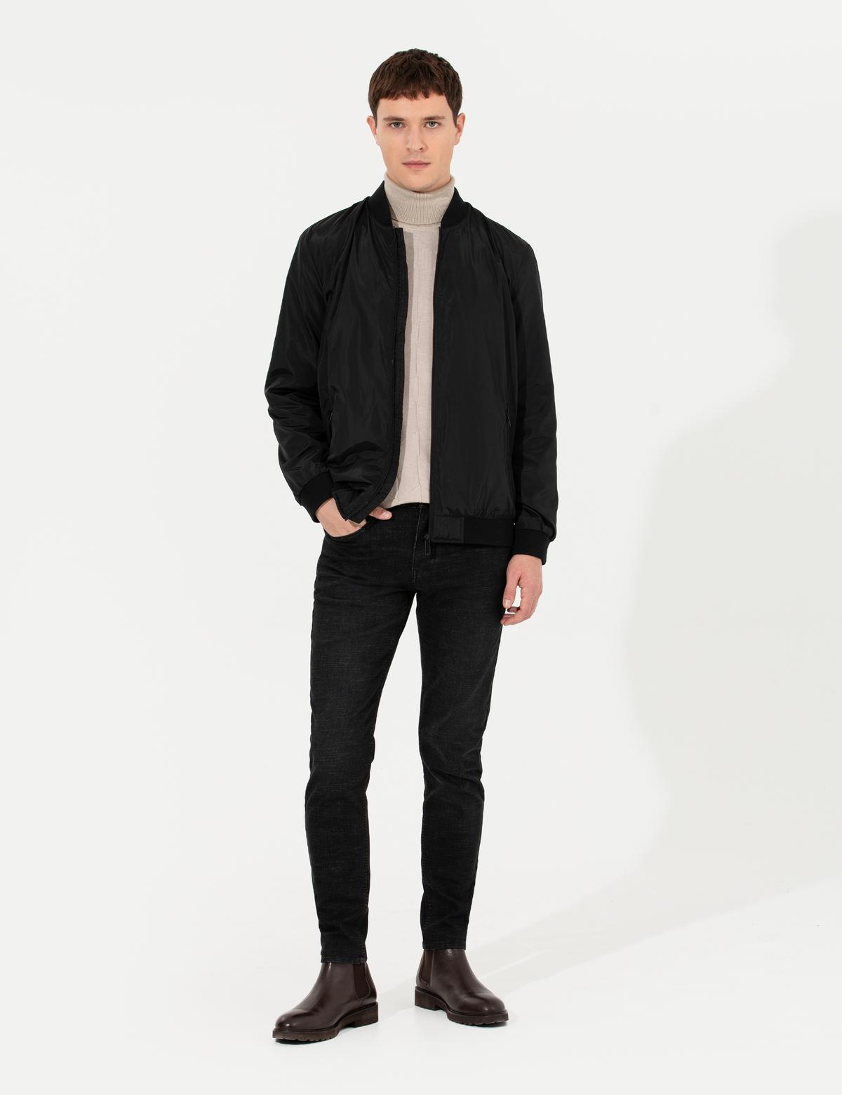 Siyah Mevsimlik Mont - 50262156011