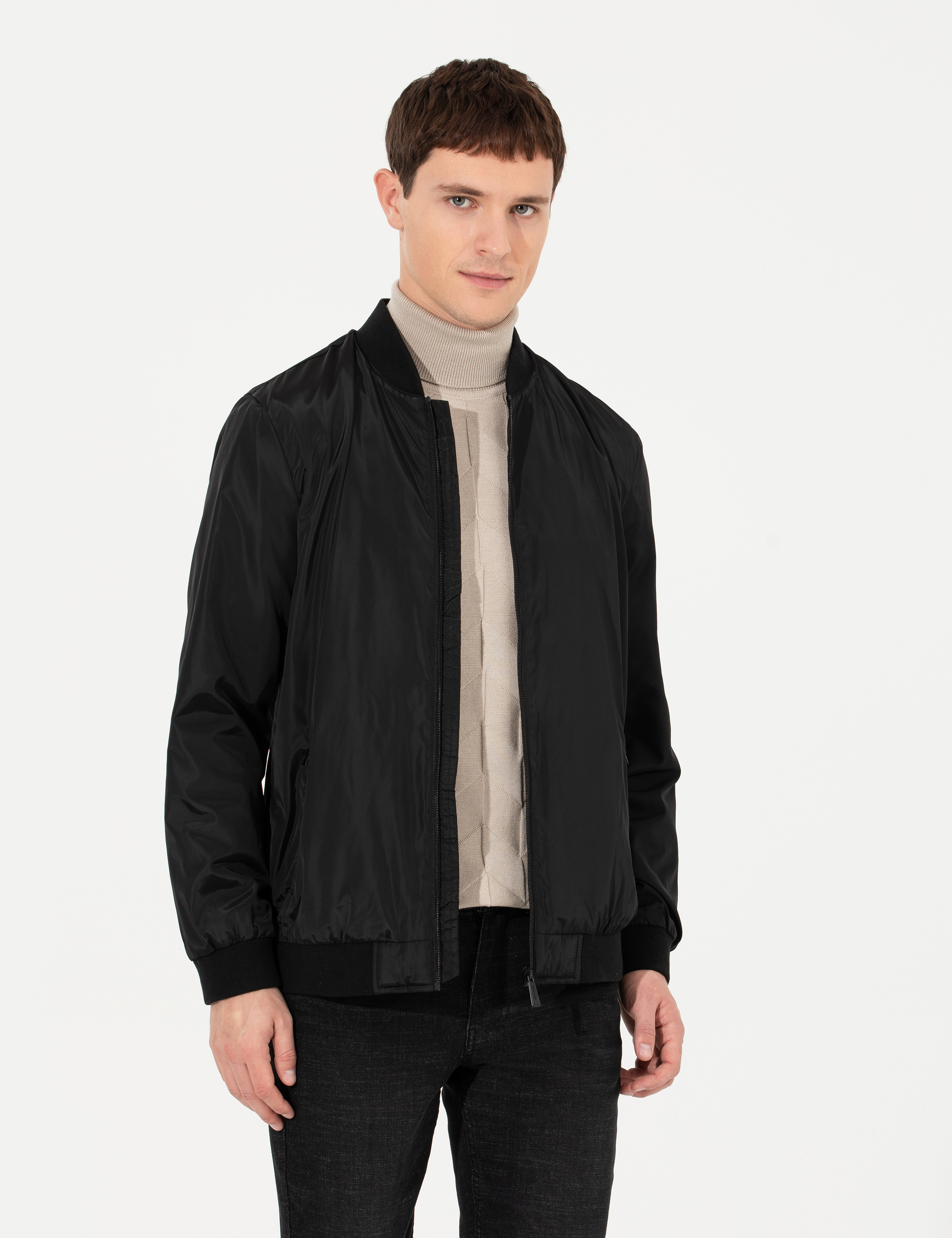 Pierre Cardin Siyah Mevsimlik Mont görsel 4