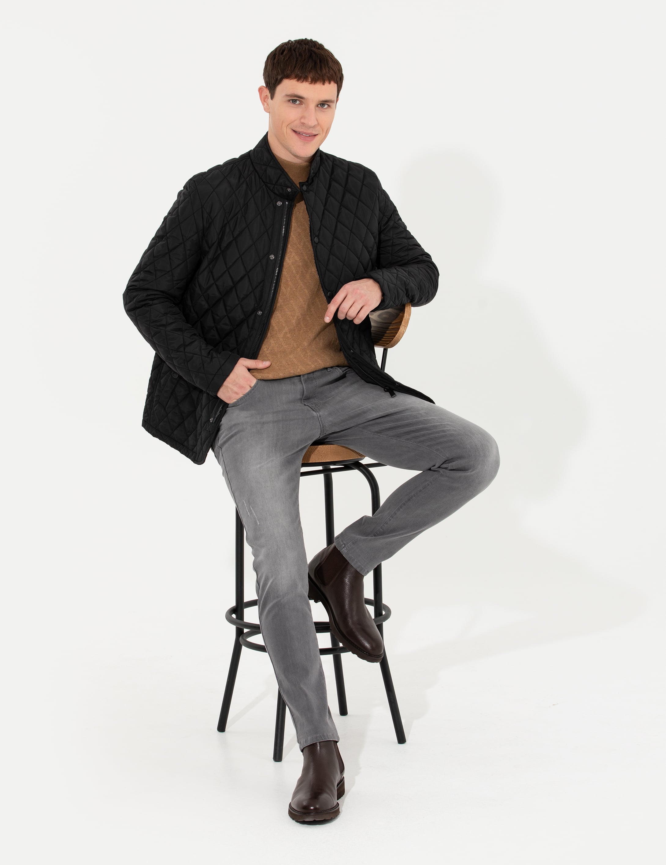 Siyah Basic Mont