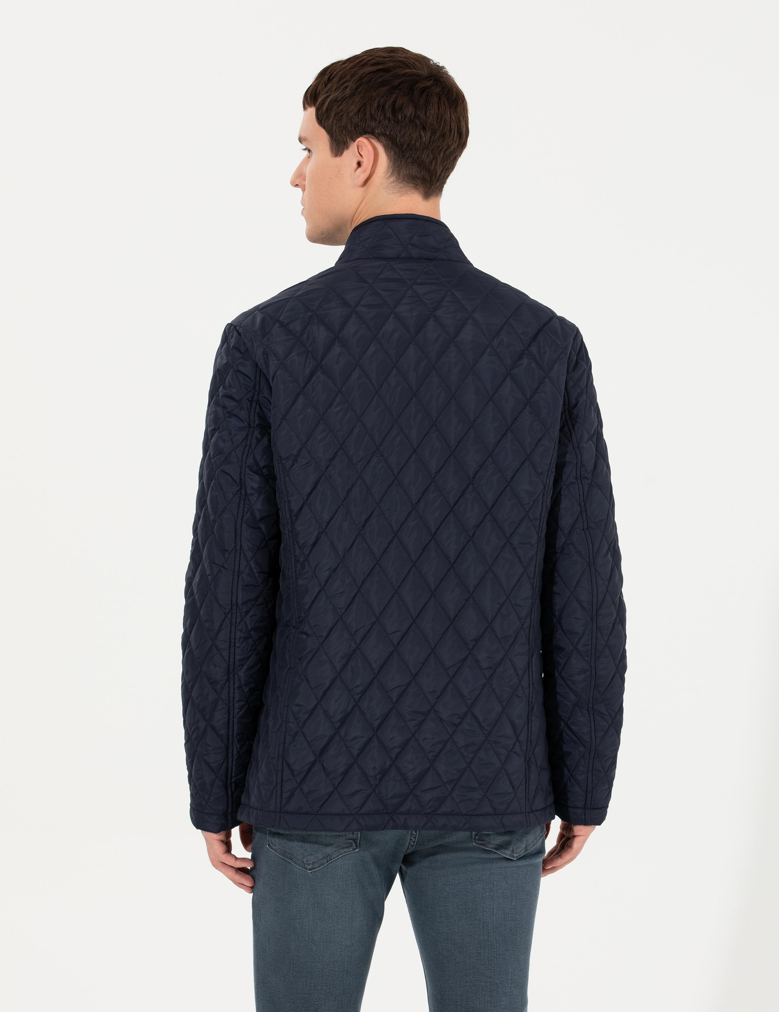 Lacivert Standart Fit Mont