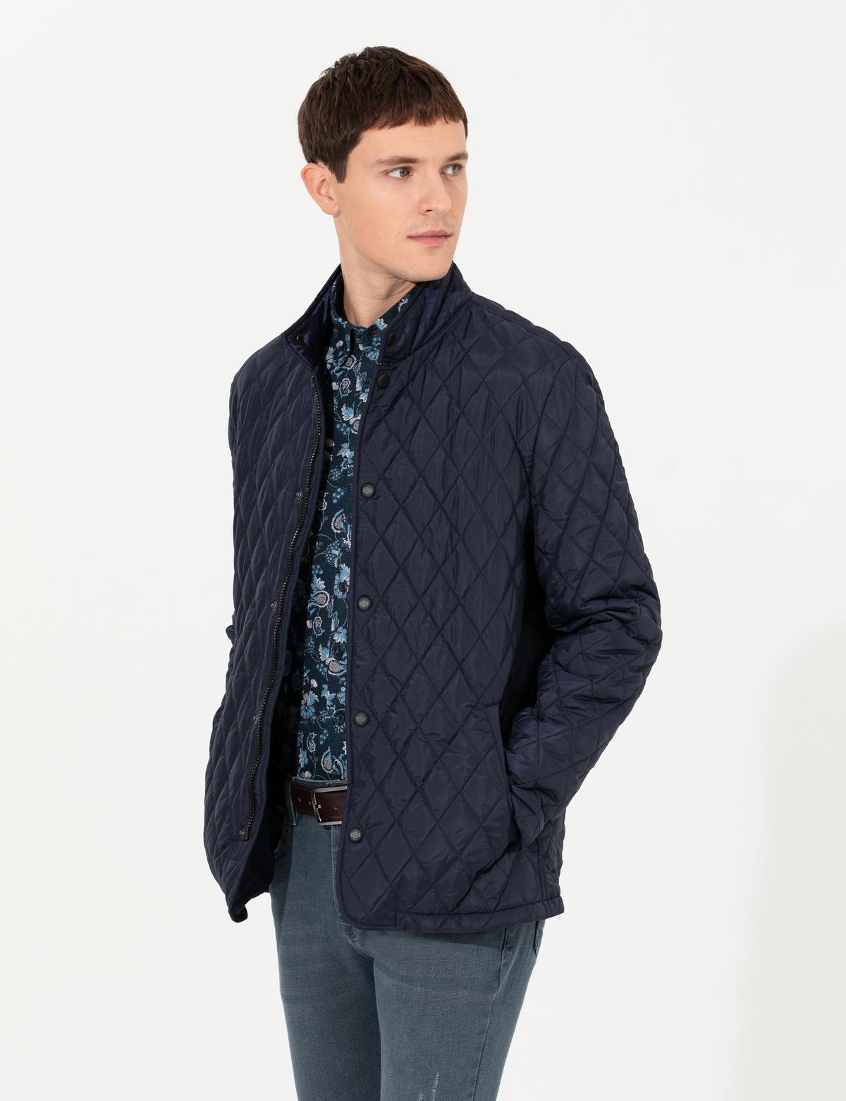 Lacivert Standart Fit Mont - 50262158003