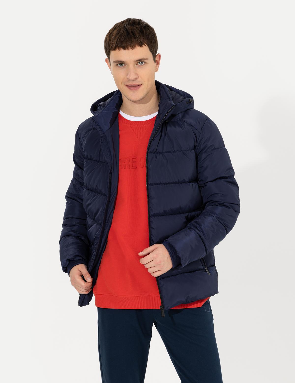 Lacivert Standart Fit Mont