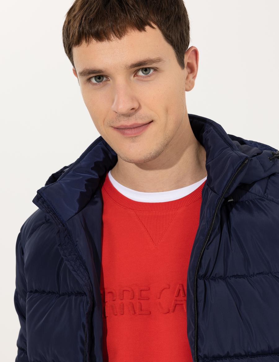 Lacivert Standart Fit Mont