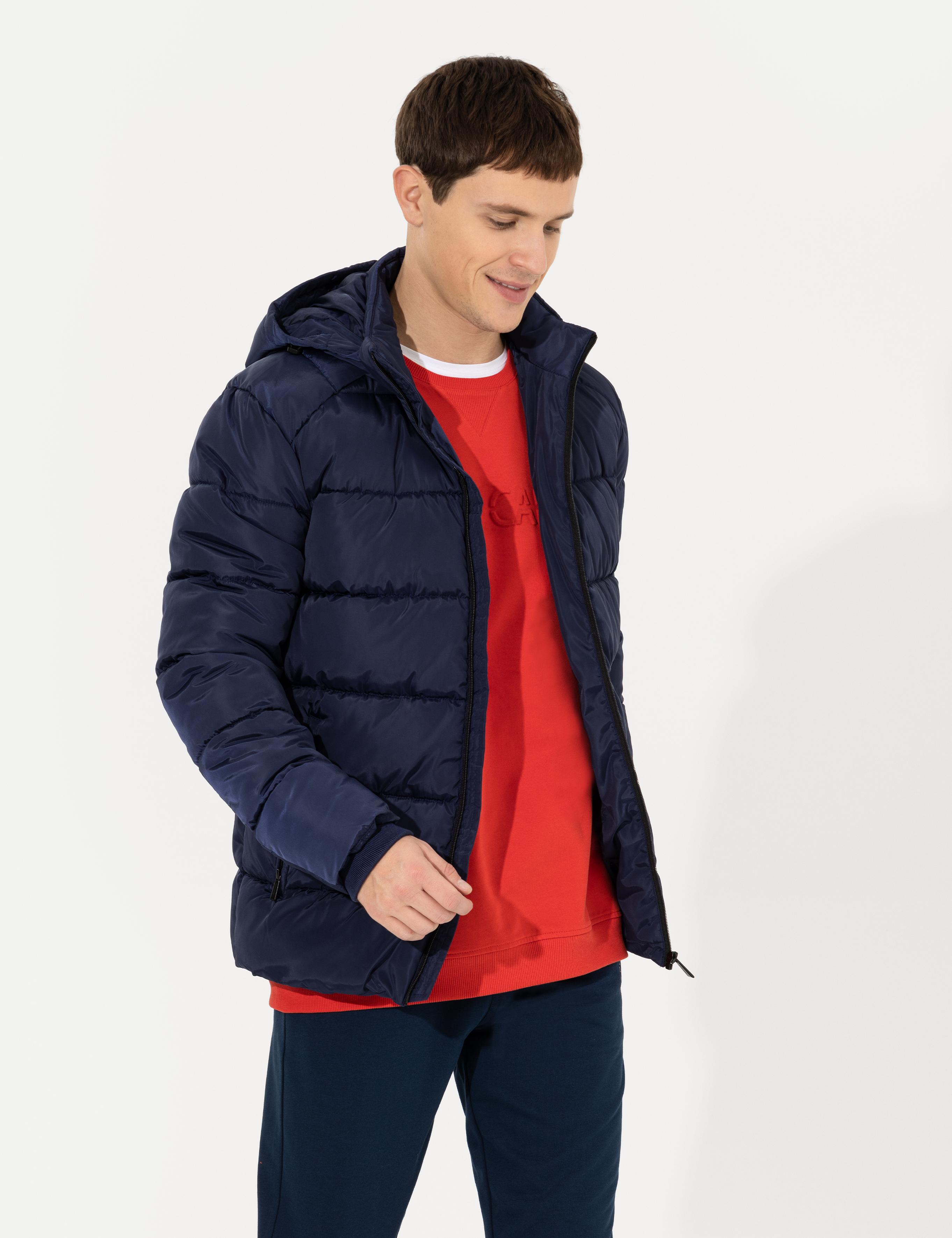 Lacivert Standart Fit Mont