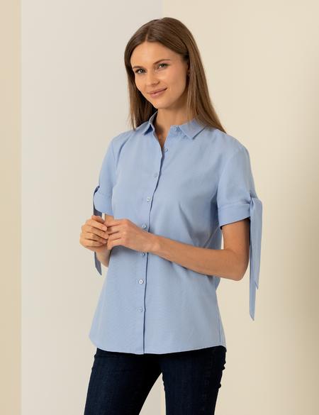 Açık Mavi Kısa Kollu Gömlek - 50202831003