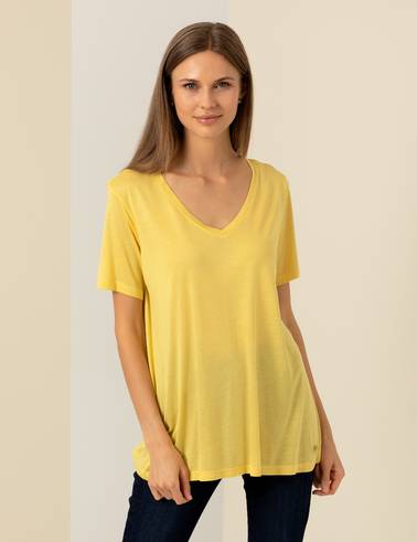 Neon Sarı Regular Fit Tişört