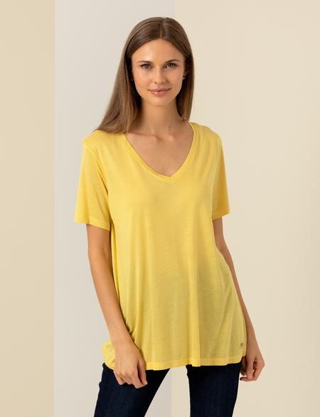 Neon Sarı Regular Fit Tişört - 50246149003