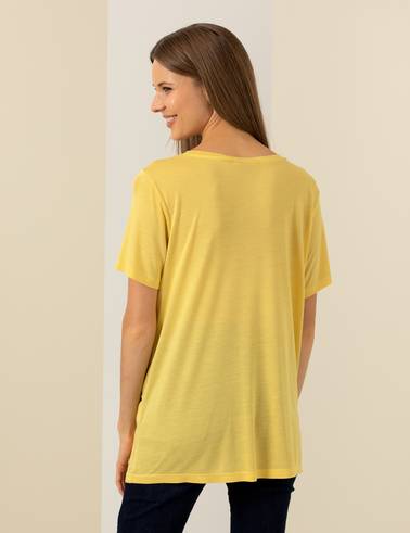 Neon Sarı Regular Fit Tişört
