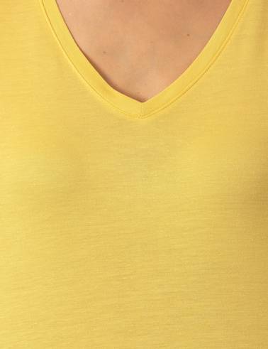 Neon Sarı Regular Fit Tişört
