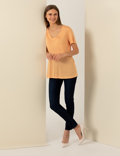 Turuncu Regular Fit Tişört