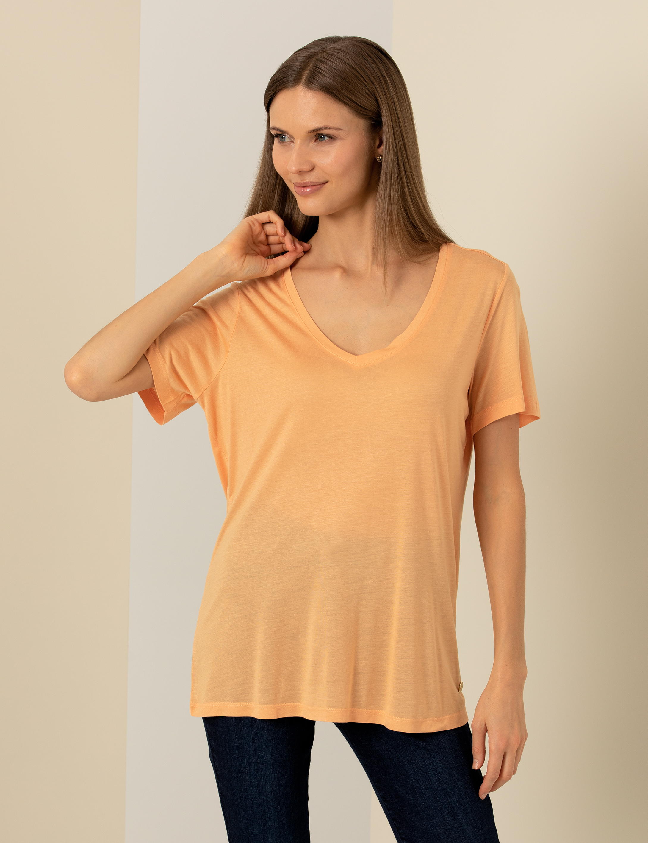 Pierre Cardin Turuncu Regular Fit Tişört görsel 3